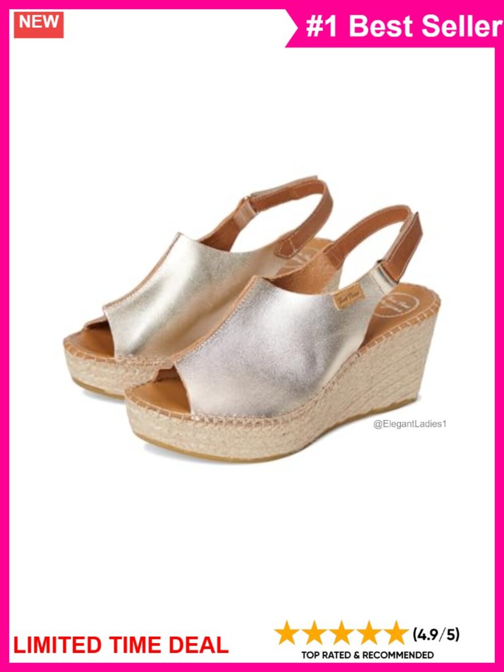 Womens Platform Wedge Sandals Jute Midsole Slingback Leather Insole